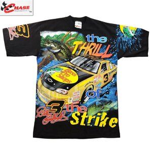 Dale Earnhardt Vintage T-Shirt NASCAR AOP Bass Pro Chase Medium (Large Fit) NWOT